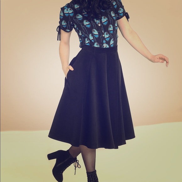 Hell Bunny Dresses & Skirts - Hell Bunny Jefferson Corduroy Skirt black.